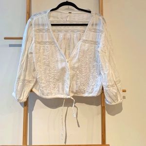 Free People Embroidered Blouse